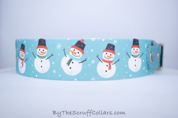 18.5-20.5" Snowmen 1.5" UV Print/Dusty Turquoise w/Nickel Hardware 1" Taper