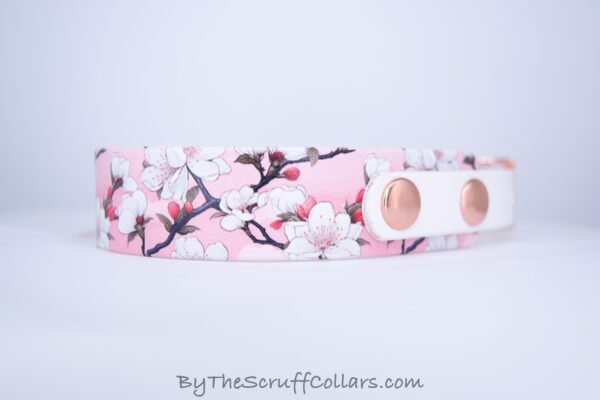 11.5-13.5" Cherry Blossoms UV Print/White w/Rose Gold Hardware 5/8" Taper