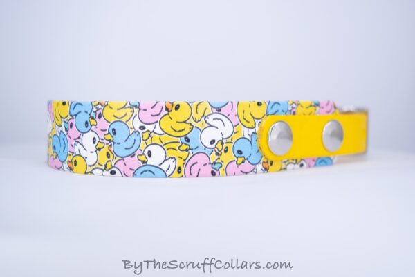 12.5-14.5" Pastel Rubber Ducks UV Print/Yellow w/Nickel Hardware 5/8" Taper