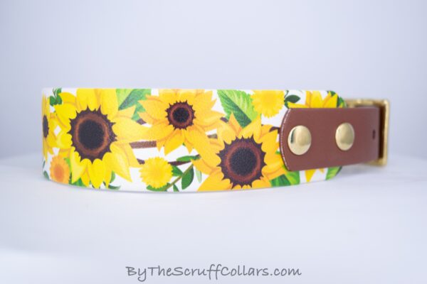 14.5-16.5" Sunflowers 1.5" UV Print/Mocha w/Brass Hardware 1" Taper