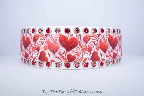 12.5-14.5" Artistic Hearts UV Print/White 1.5" w/Nickel Hardware