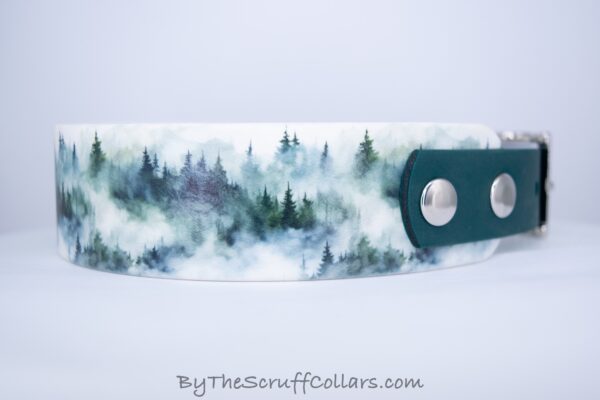 14-16" Foggy Mountains 1.5" UV Print/Forest w/Nickel Hardware 1" Taper