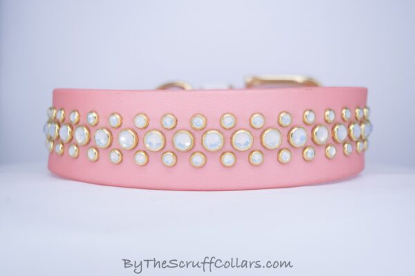 14.5-16.5" Tris 1.5" Collar Rose Gold w/Brass Hardware