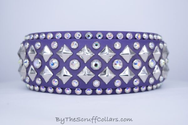 13.5-15.5" Exile 2" Collar Purple/Purple w/Nickel Hardware 1.5" Buckle