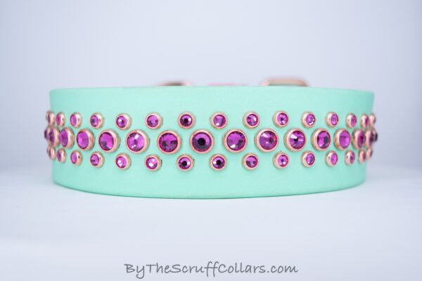 14-16" Tris 1.5" Collar Seafoam w/Rose Gold Hardware