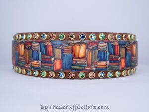 13.5-15.5" Bookworm UV Print/Mocha Brown1.5" w/Brass Hardware