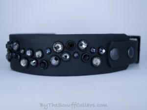 14.5-16.5" Double Aurora 1.5" Two-Tone Collar Black/Black w/Black Hardware 1" Taper