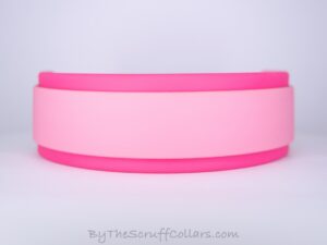 13.5-15.5" No Bling Pastel Pink/Hot Pink1.5" collar w/Nickel Hardware 1" Buckle