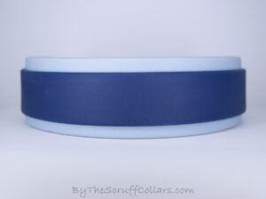 15-17" No Bling Navy/Powder Blue 1.5" collar w/Brass Hardware 1" Buckle